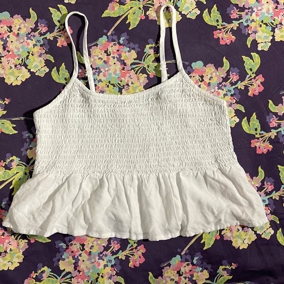 LA HEARTS | PacSun Cute Smocked Crop Top Tank Shirt Beachy Summer Size Small EUC - Picture 9 of 15